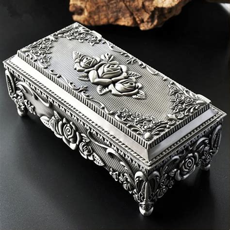 white rose metal trinket box|1,300 + results for metal rose trinket box .